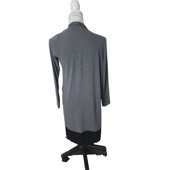 J. Jill Wearever Cardigan Duster Collection Gray/black Open Longline women's XS - Picture 5 of 9